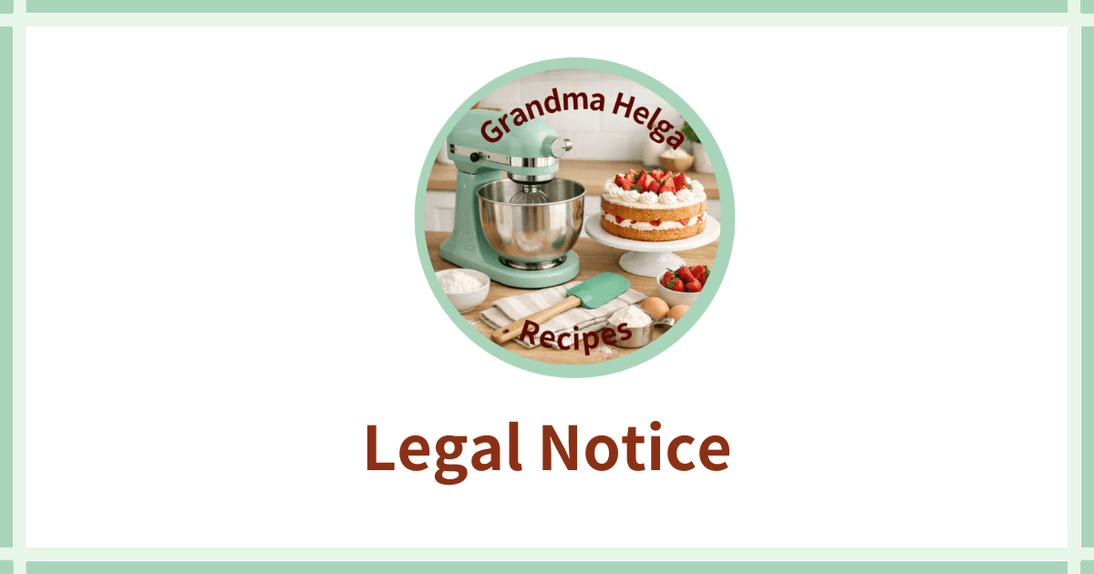 Legal Notice /Admini info