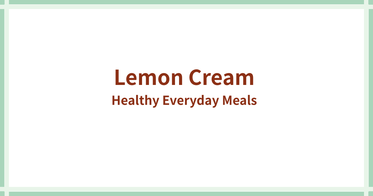 Lemon Cream with Honey