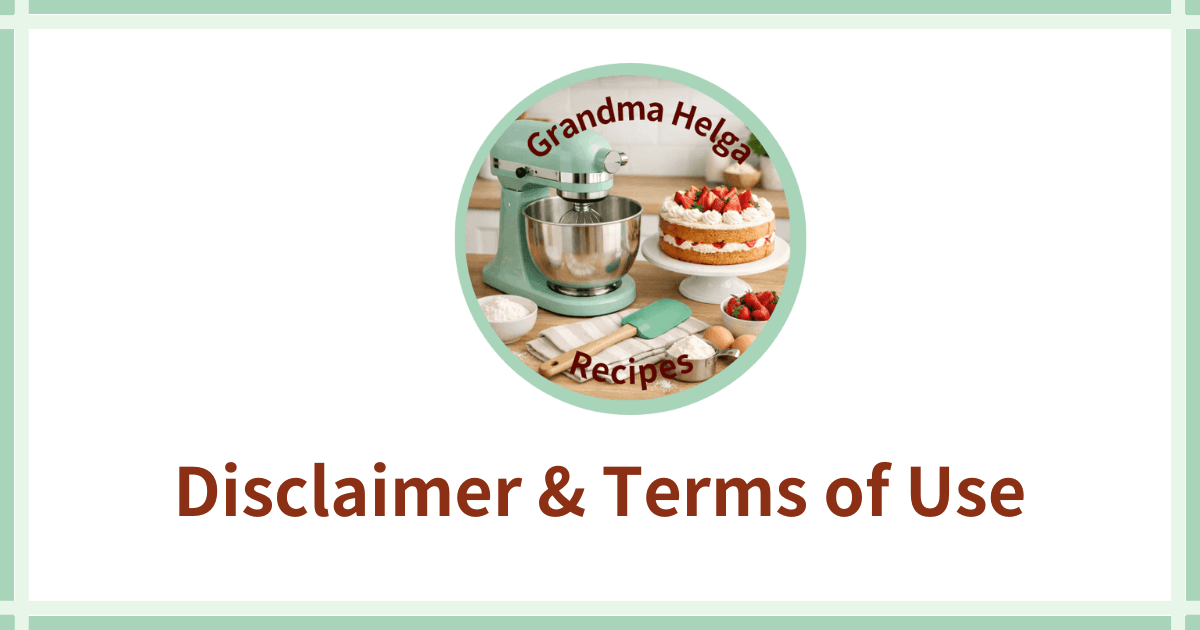 Disclaimer & Terms of Use