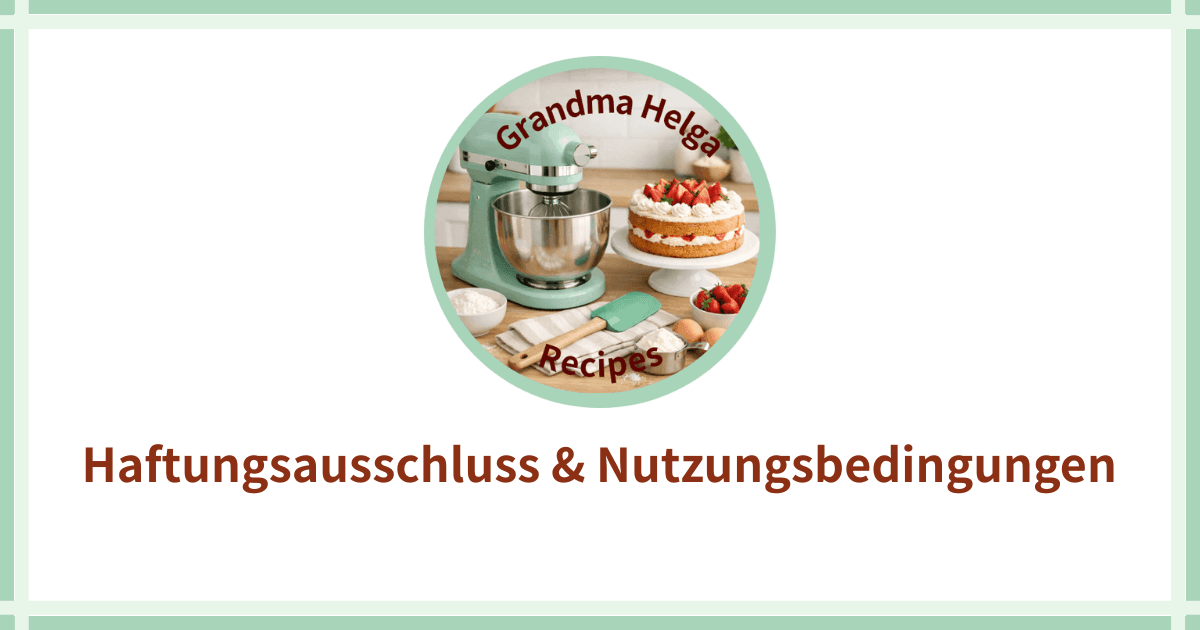 Haftungsausschluss & Nutzungsbedingungen
