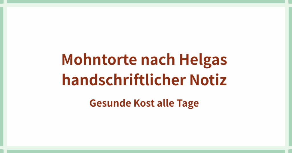 Mohntorte