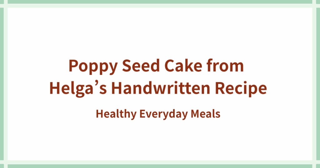 Poppy Seed Cake