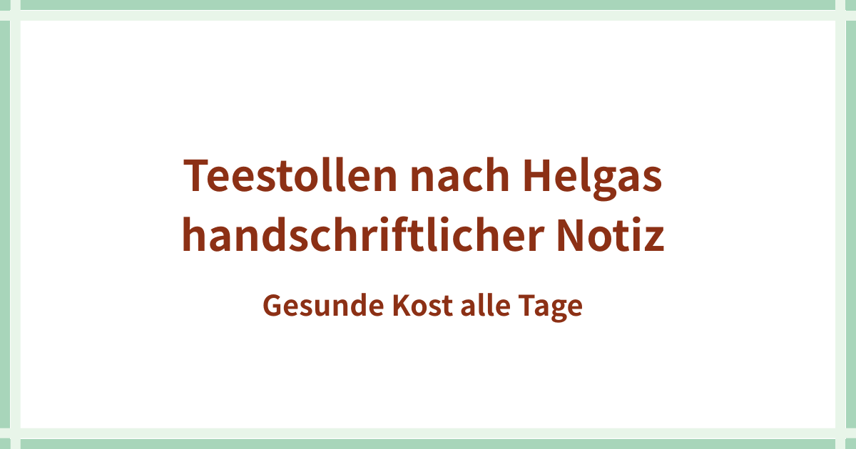 Teestollen