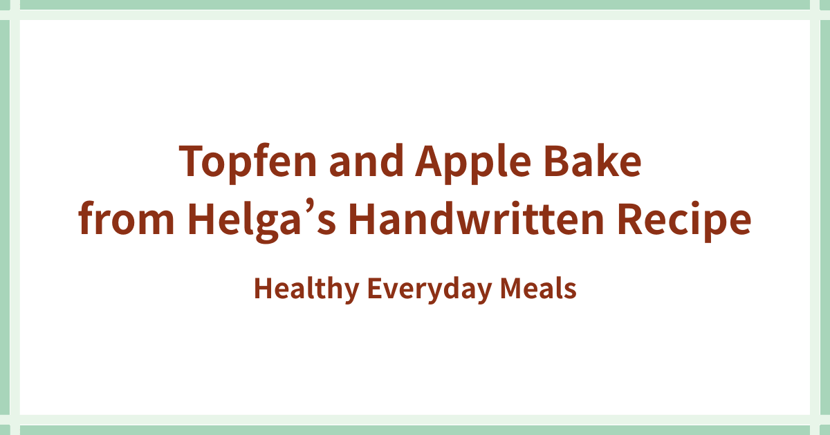 Topgfen and Apple bake