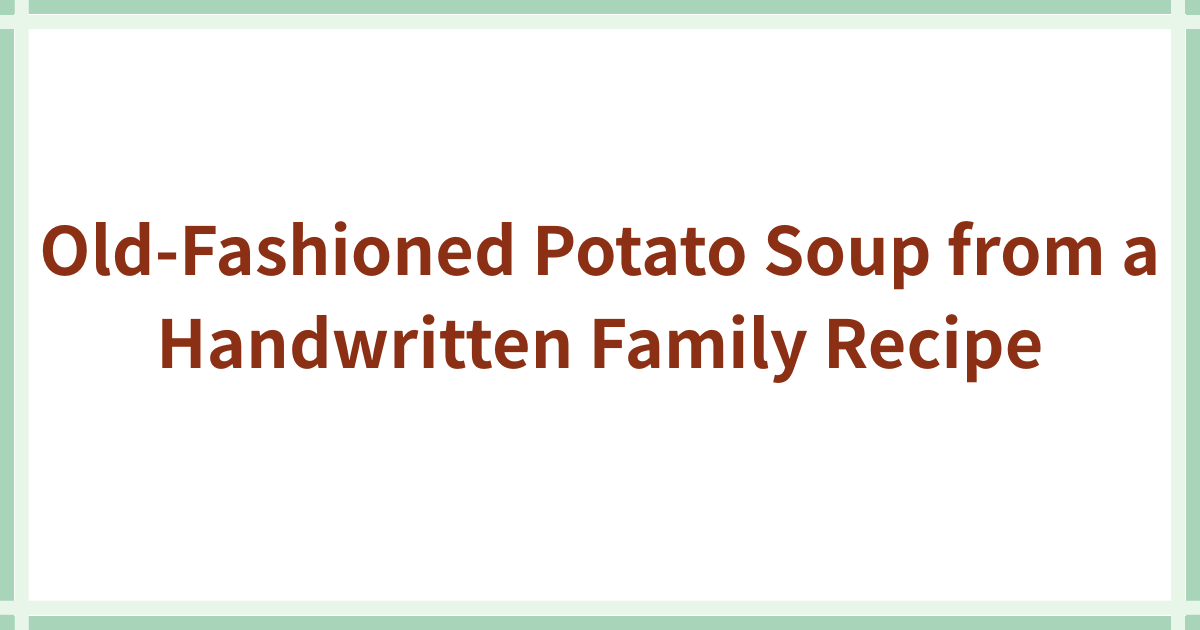 poteto soup